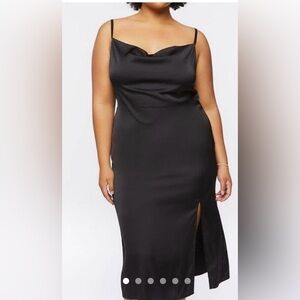 Forever 21 Black Midi Dress with Slit